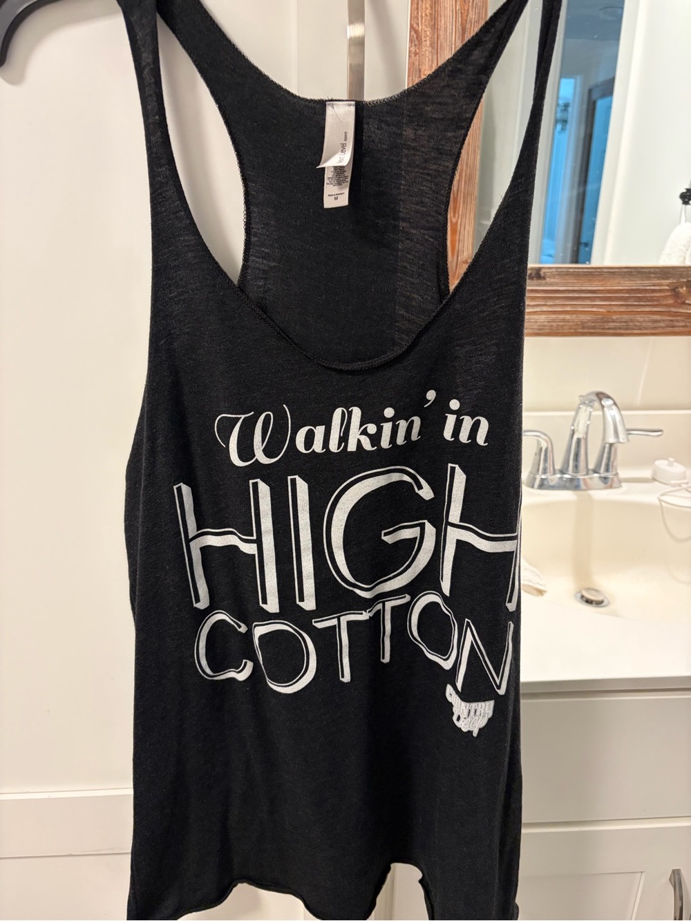 Next Level Apparel Black Graphic Racerback Tank